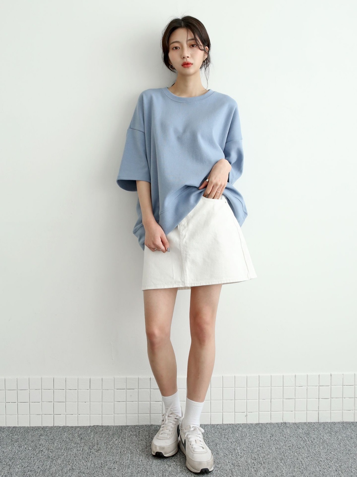 ドロップショルダールーズ6分袖スウェット | 詳細画像9