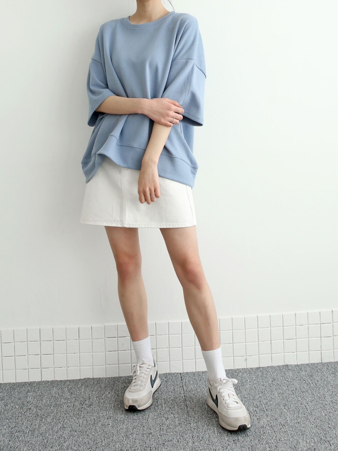 ドロップショルダールーズ6分袖スウェット | 詳細画像13