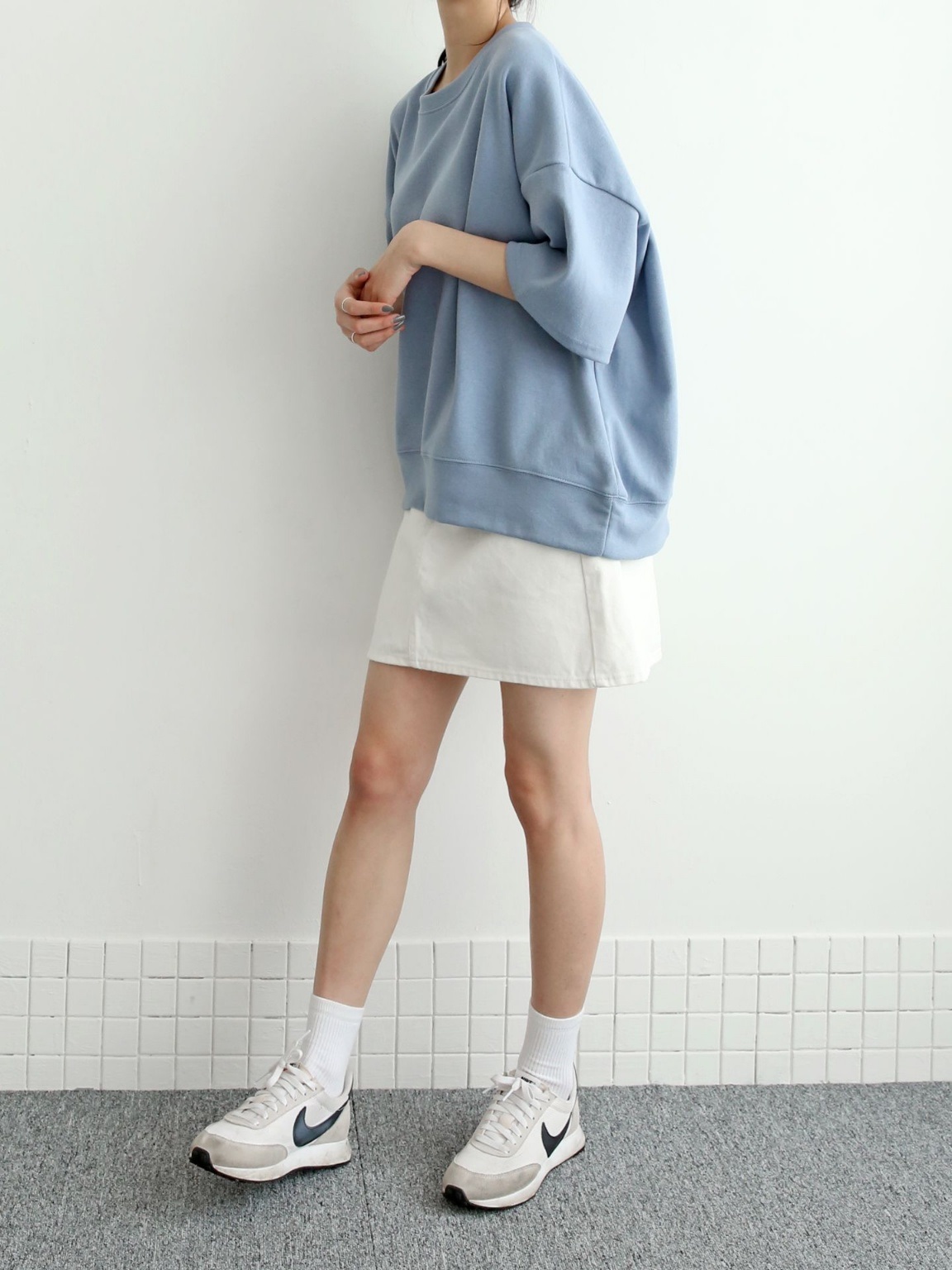 ドロップショルダールーズ6分袖スウェット | 詳細画像15