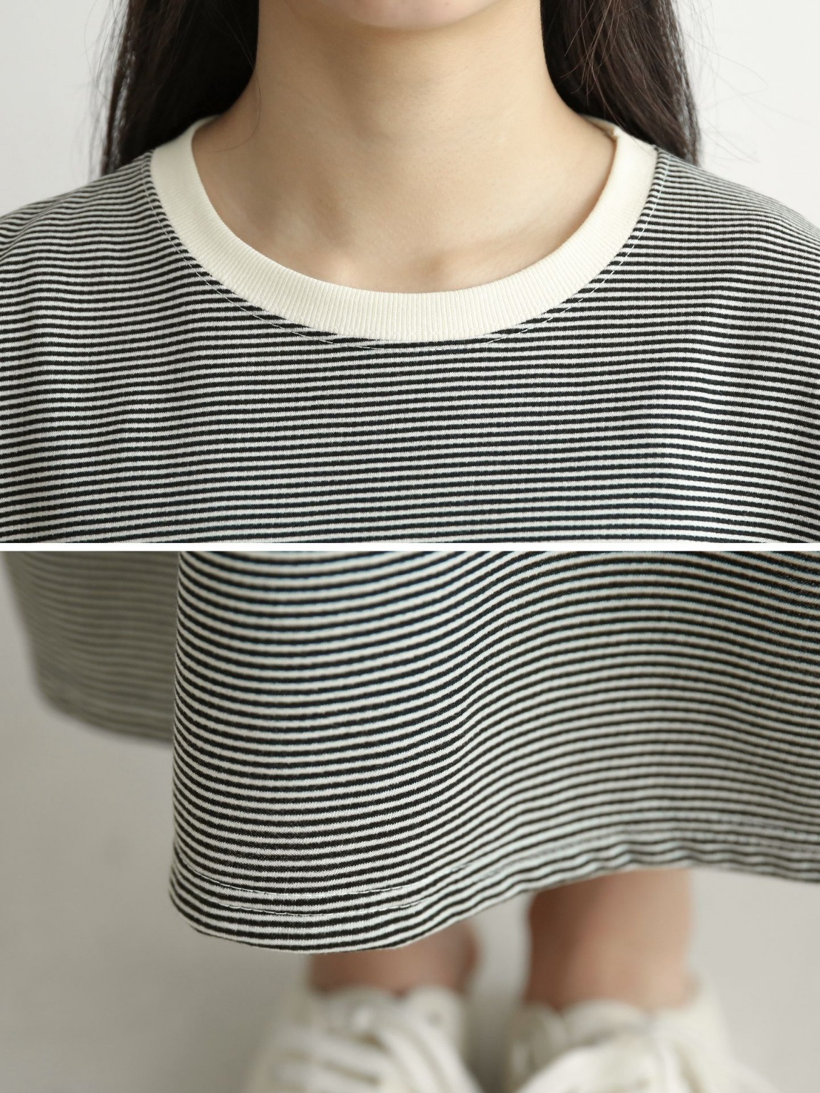 7分袖ボーダーTシャツルーズワンピース | 詳細画像19