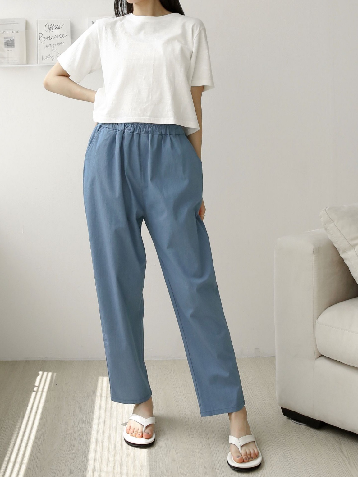ウエストゴムワイドテーパードパンツ | 詳細画像3