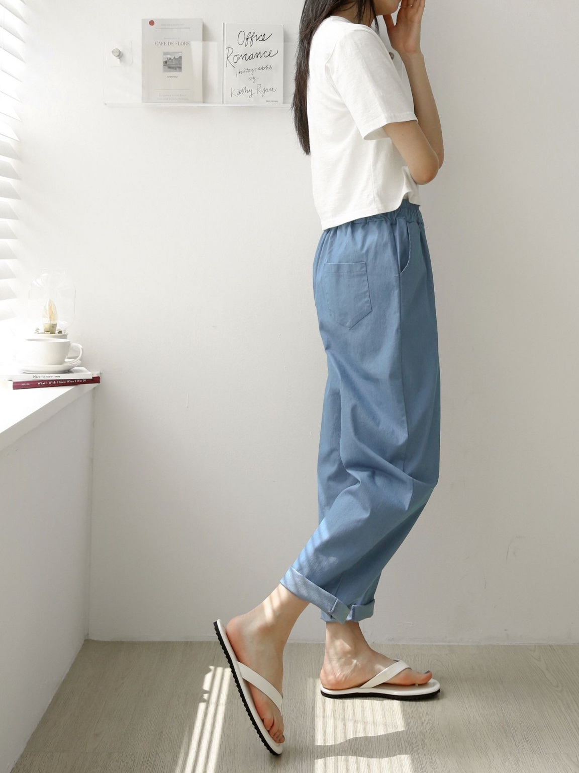 ウエストゴムワイドテーパードパンツ | 詳細画像5