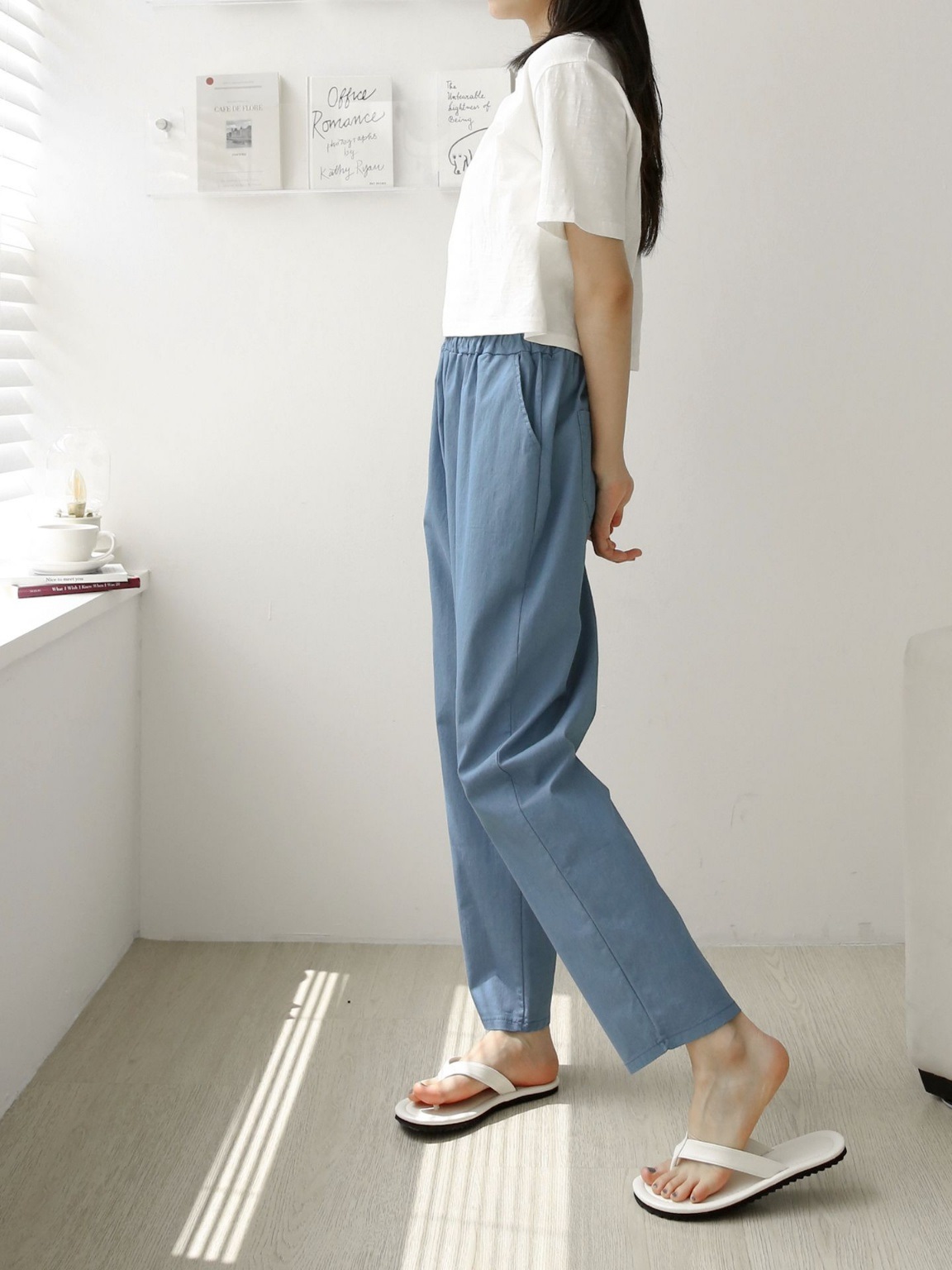 ウエストゴムワイドテーパードパンツ | 詳細画像16