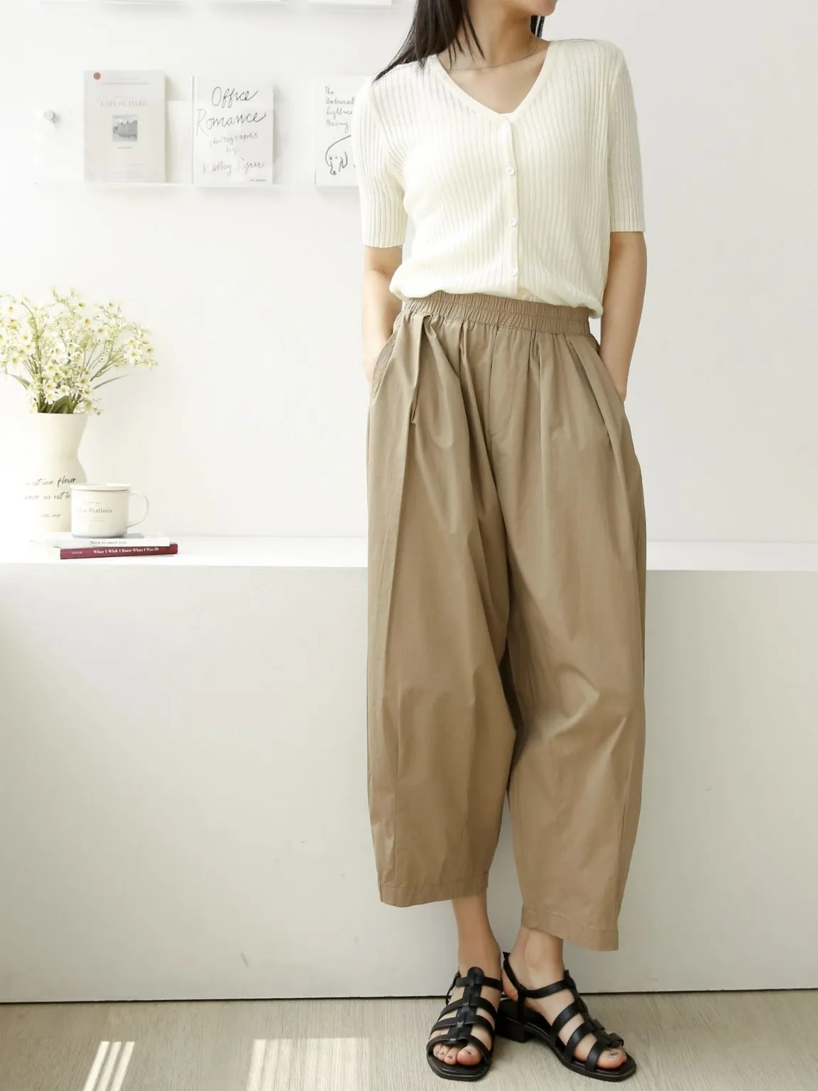 ウエストゴムタックバルーンワイドパンツ | 詳細画像1