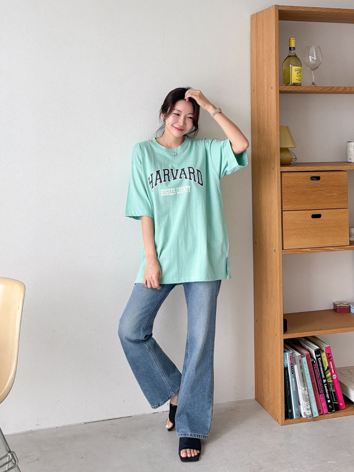 カレッジロゴスリットロング半袖Tシャツ | 詳細画像15