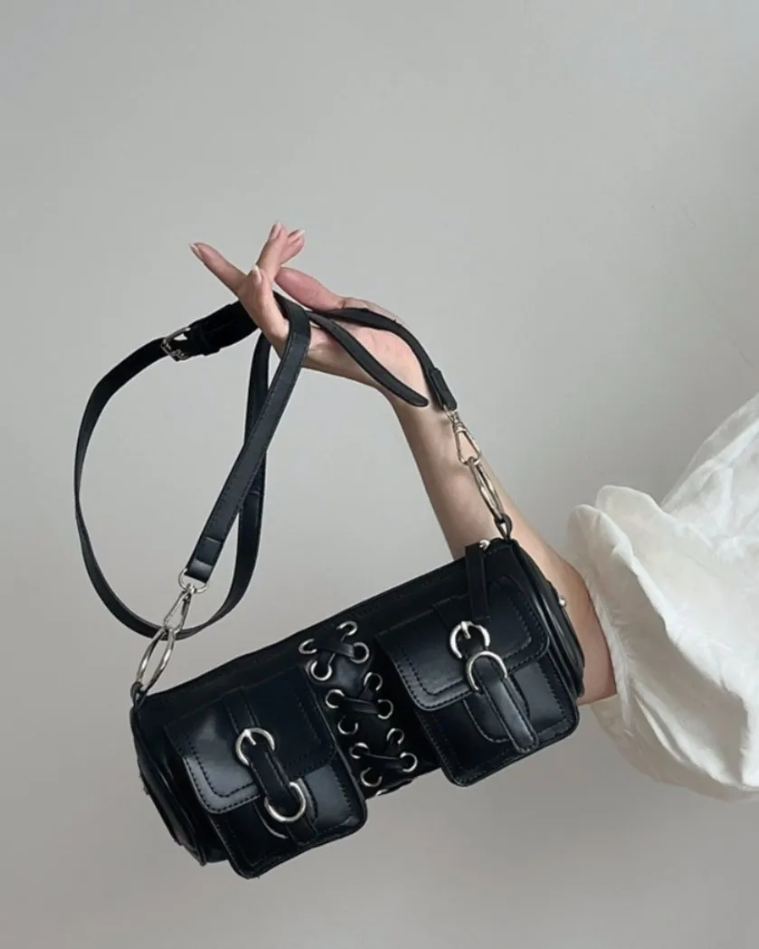 2WAYレースアップポケットシリンダーバッグ | 詳細画像1