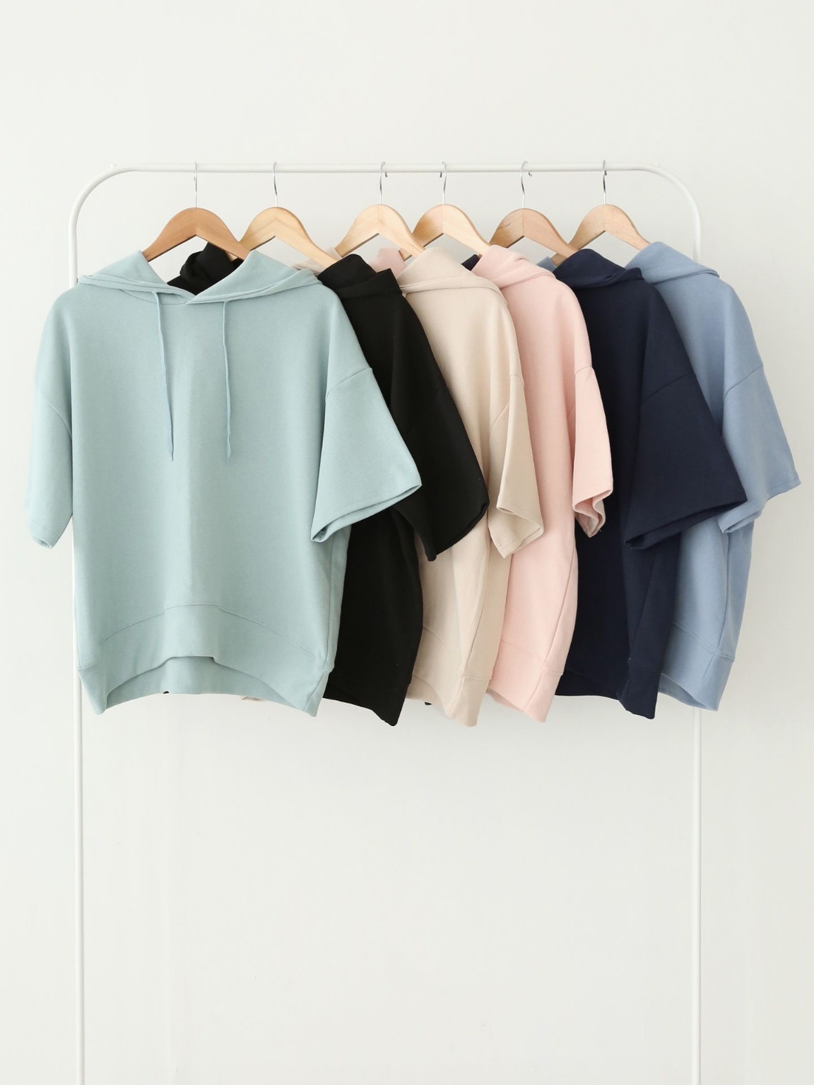 ルーズ半袖ドロストパーカー | 詳細画像2