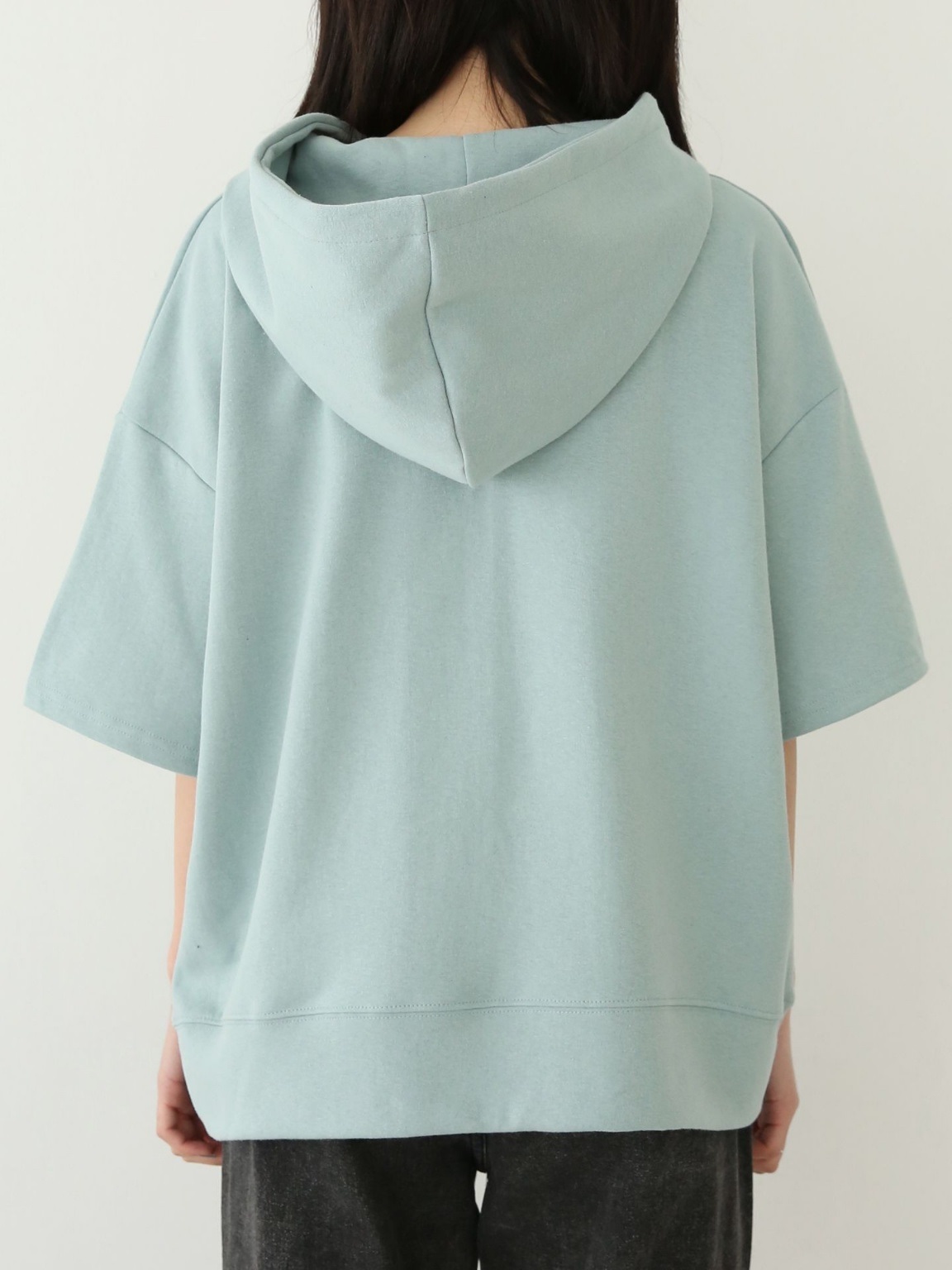 ルーズ半袖ドロストパーカー | 詳細画像14