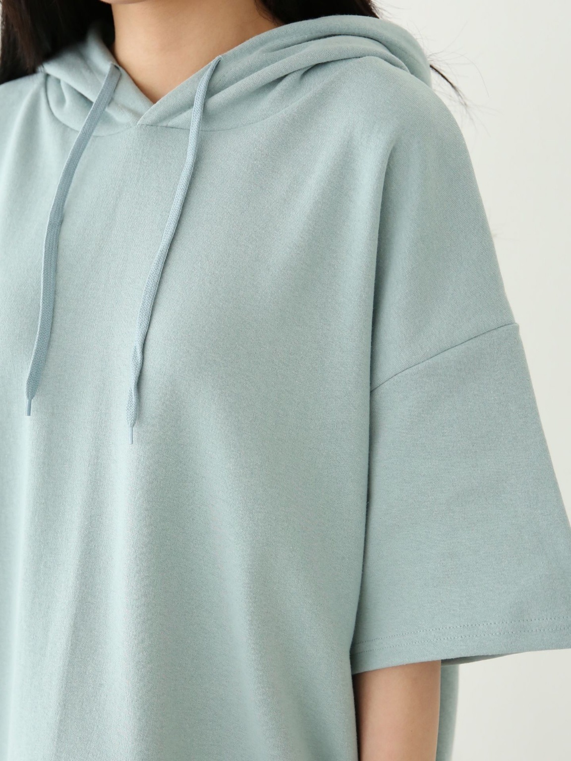 ルーズ半袖ドロストパーカー | 詳細画像15