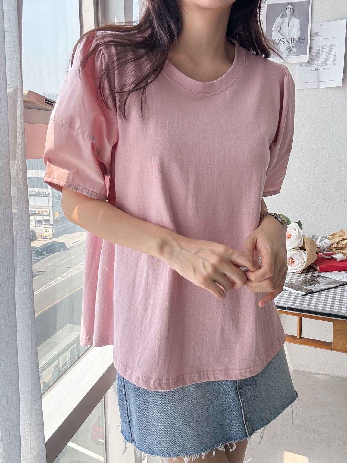 パフ半袖アンバランスTシャツ | 詳細画像13