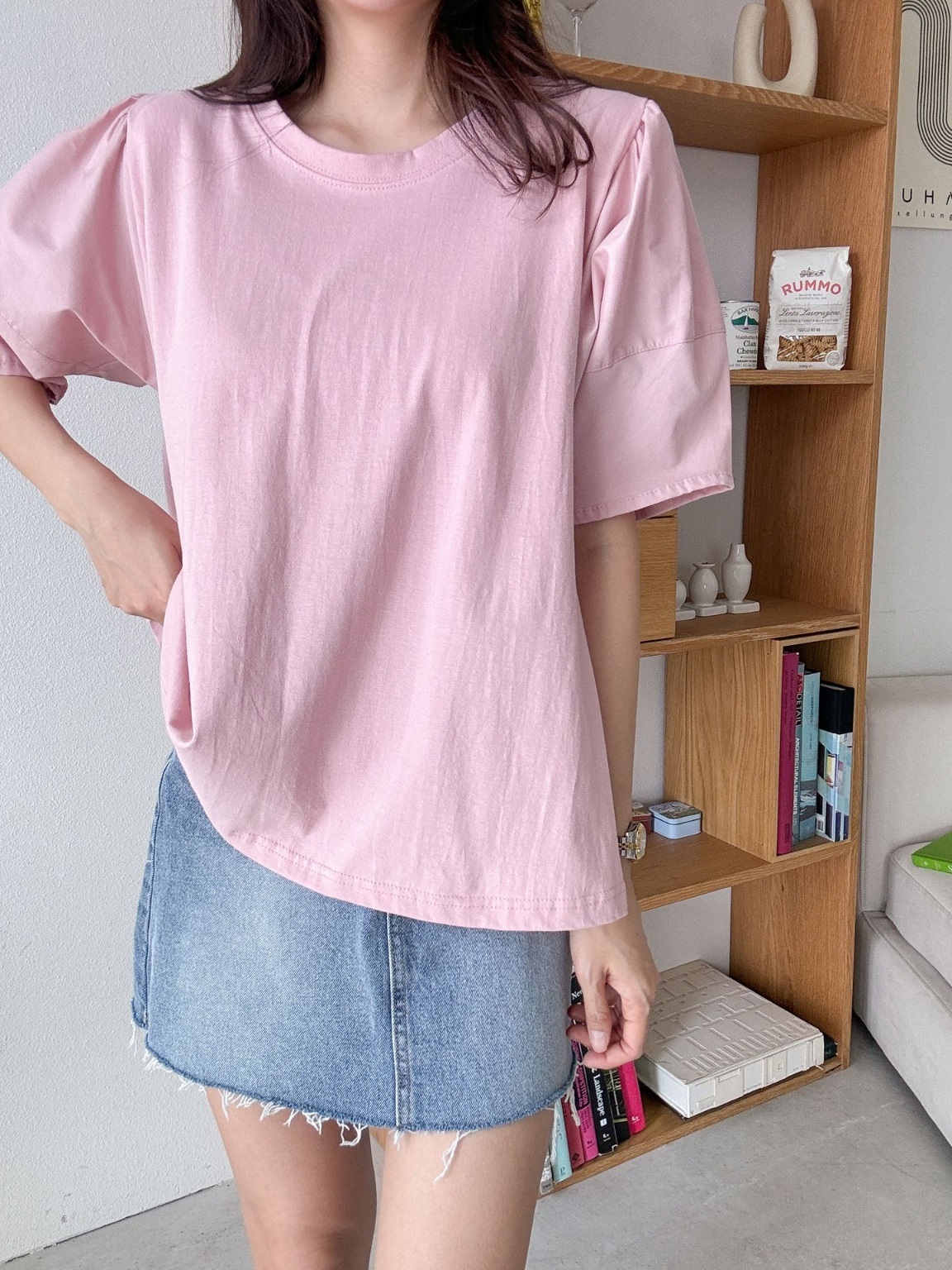 パフ半袖アンバランスTシャツ | 詳細画像17