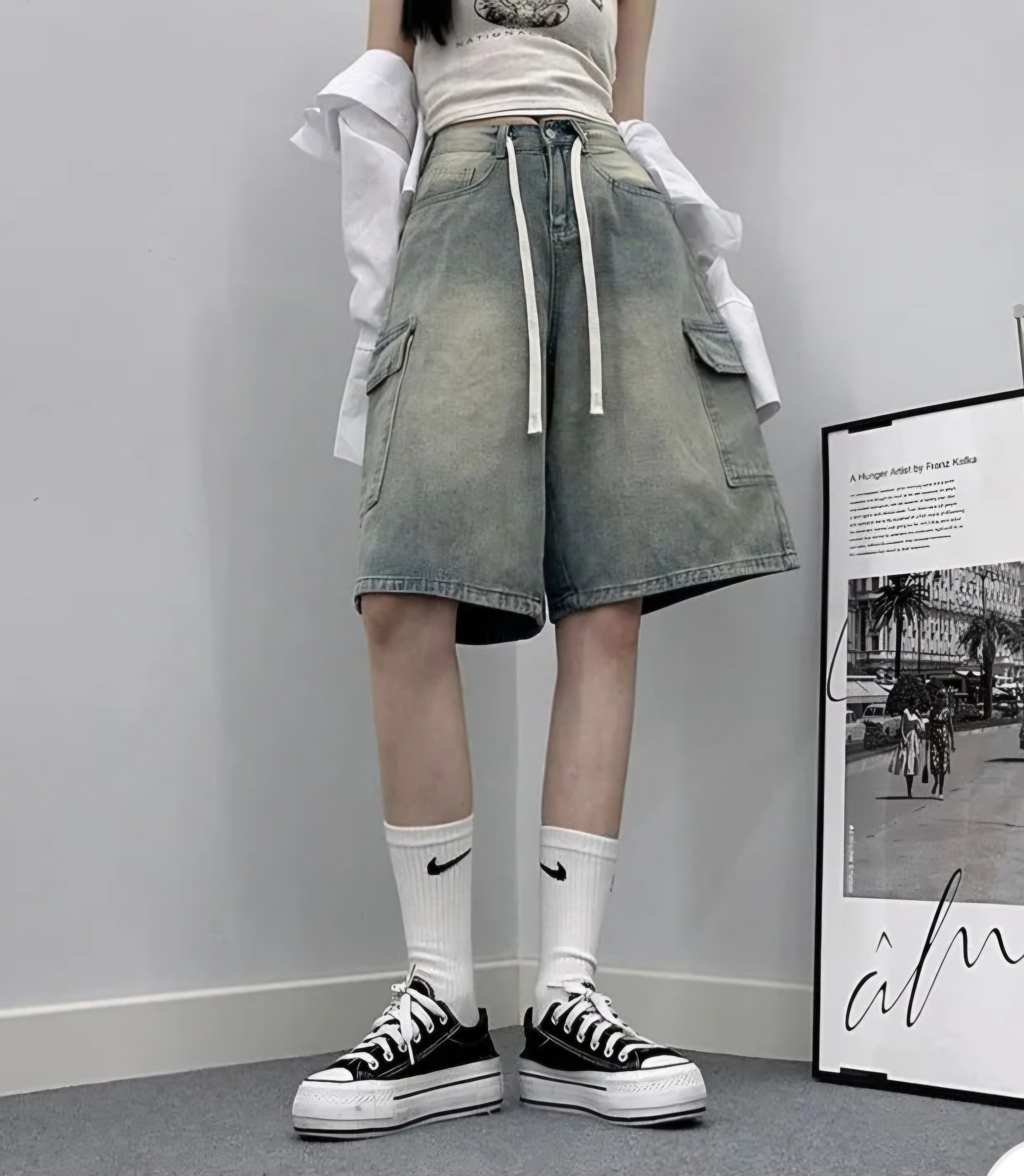 ドロストワイドカーゴハーフパンツ | 詳細画像2
