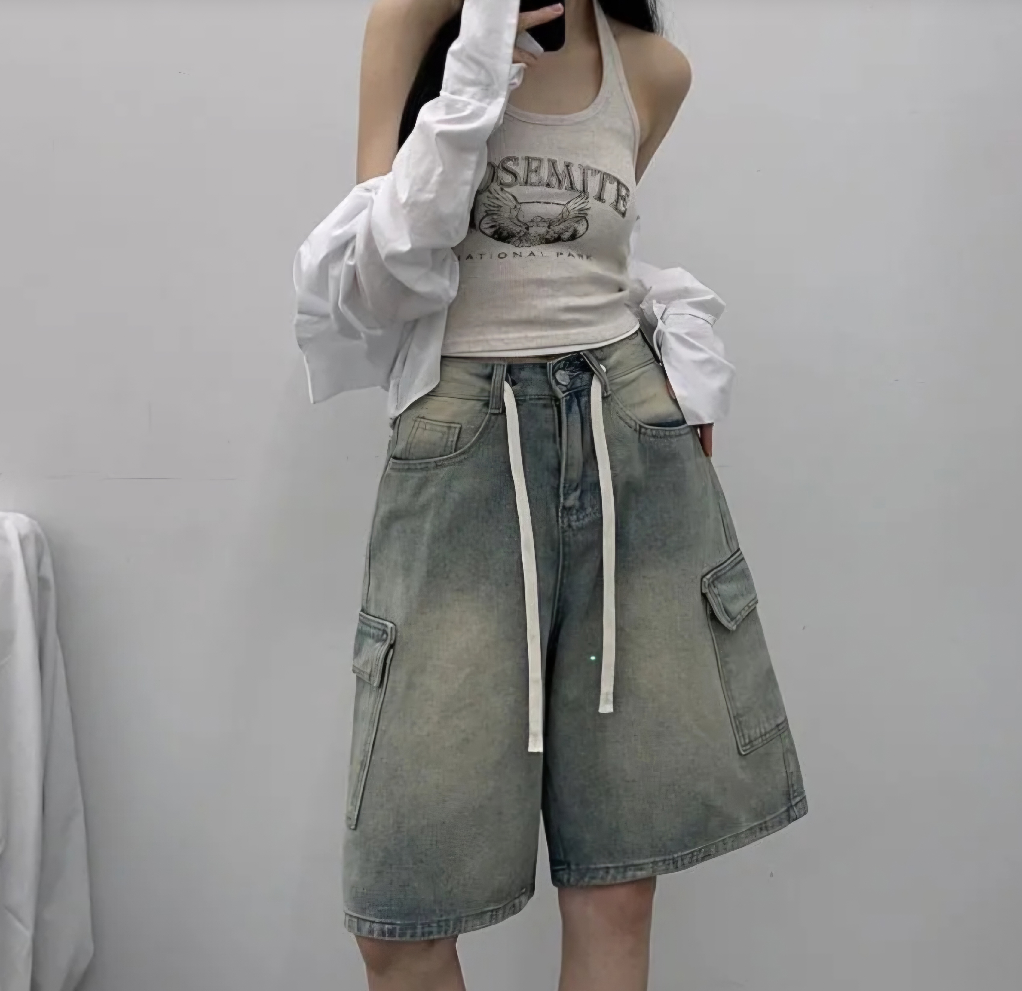 ドロストワイドカーゴハーフパンツ | 詳細画像6