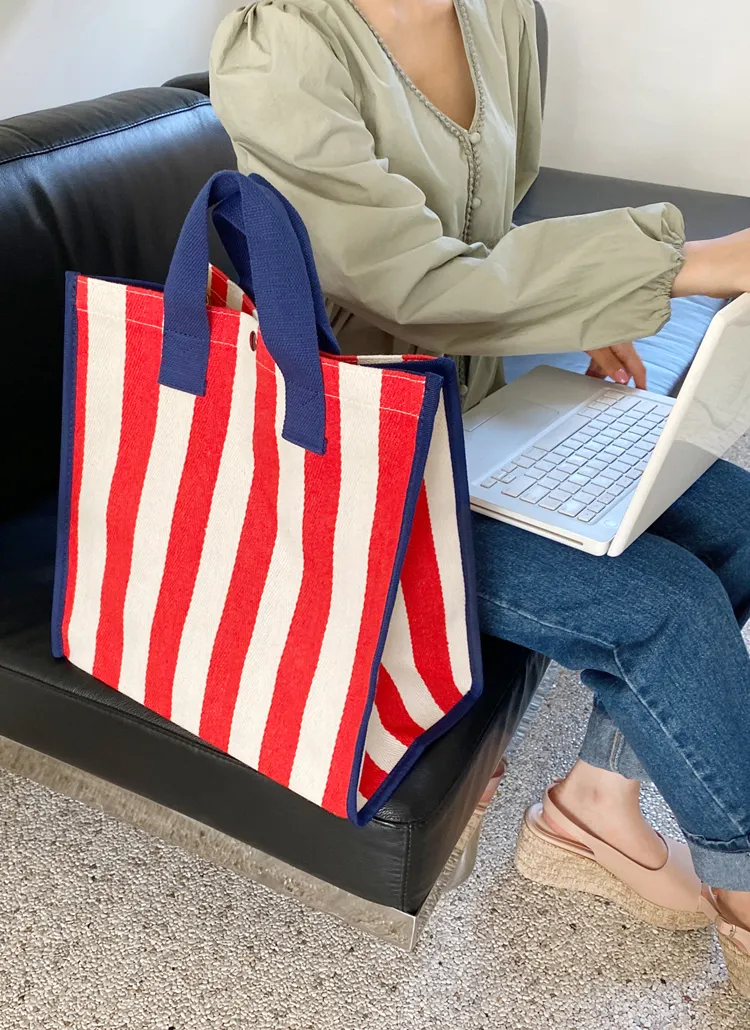 ストライプトートバッグ・全2色 | 詳細画像1