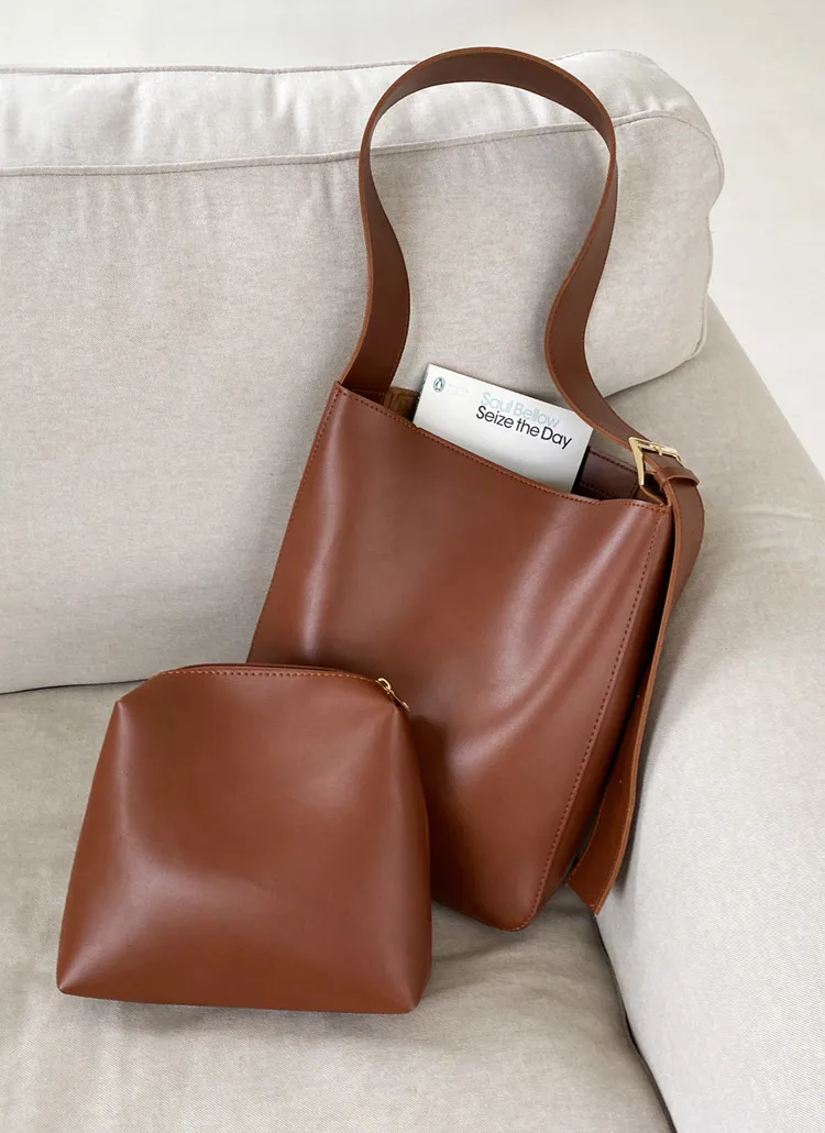 ポーチ付ビッグスクエアバッグ・全2色 | 詳細画像1