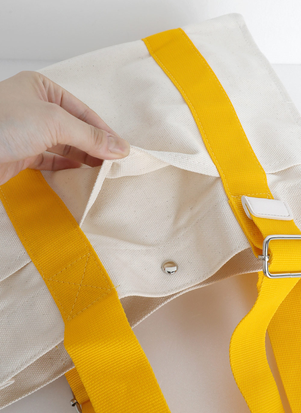 2WAY配色スクエアキャンバスバッグ | 詳細画像23