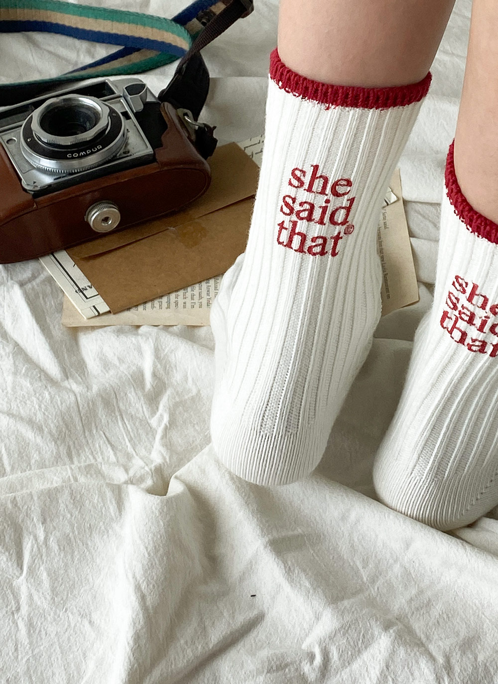 レタリング配色リブソックス | 詳細画像3