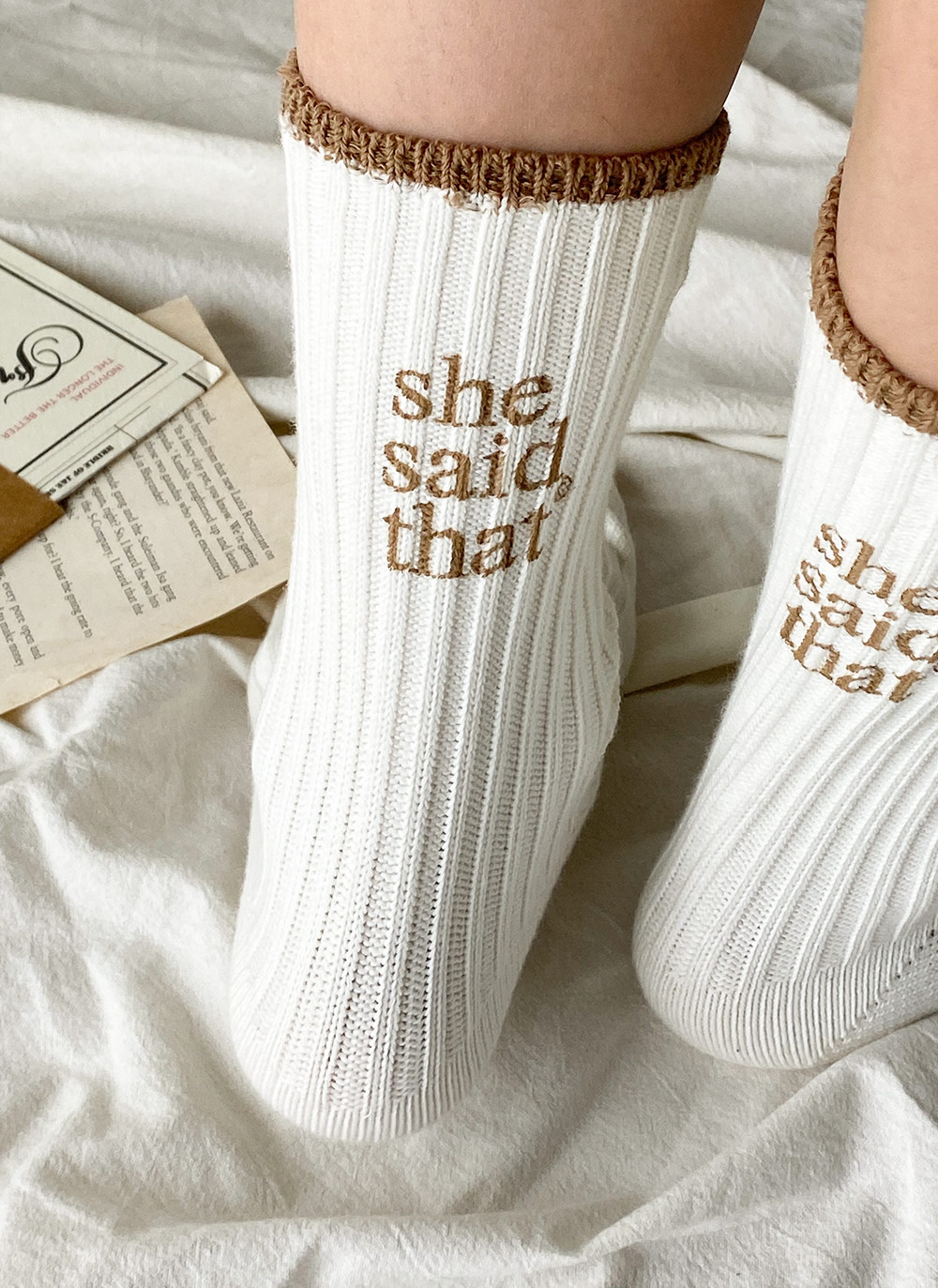 レタリング配色リブソックス | 詳細画像5