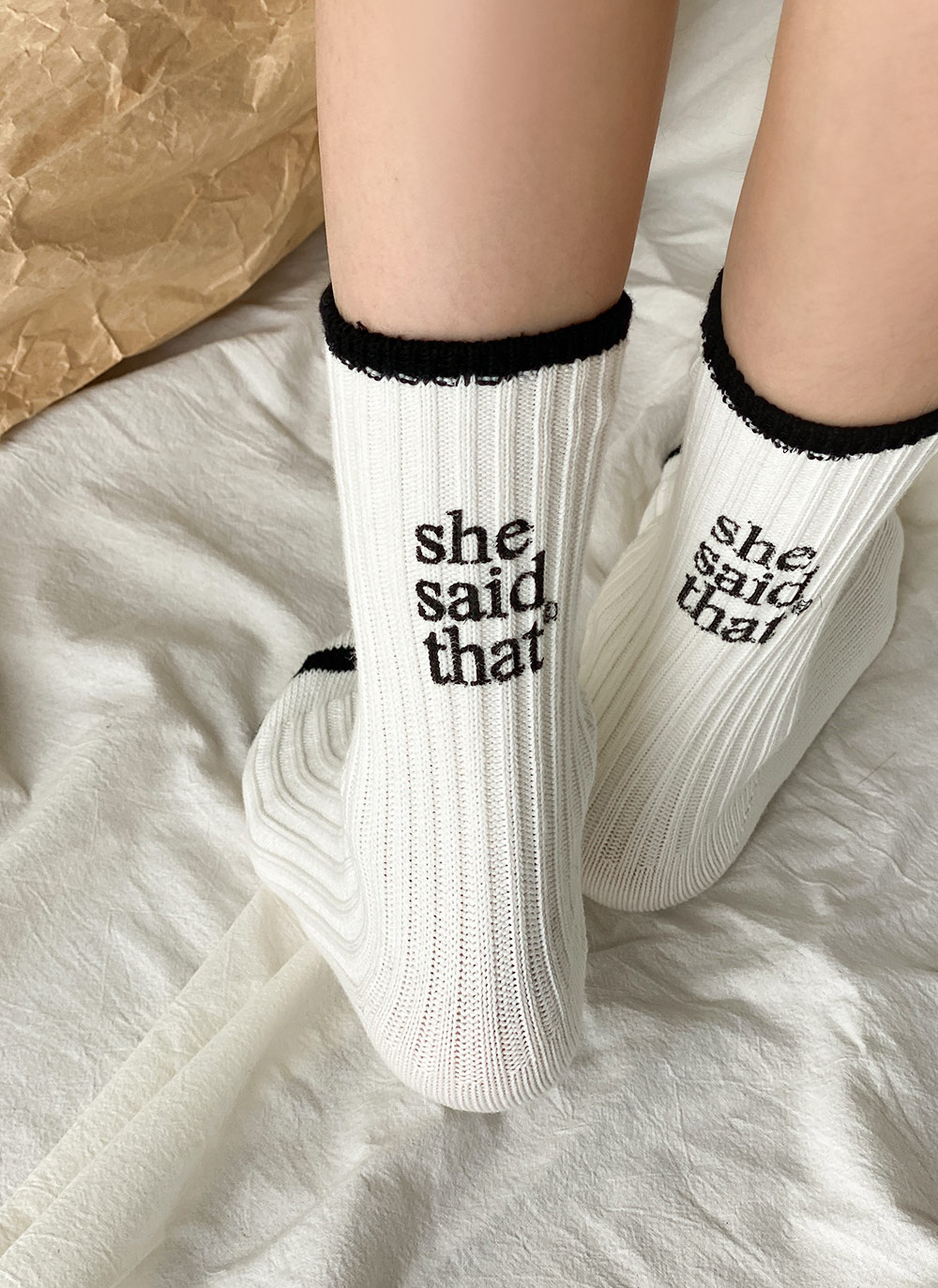 レタリング配色リブソックス | 詳細画像8