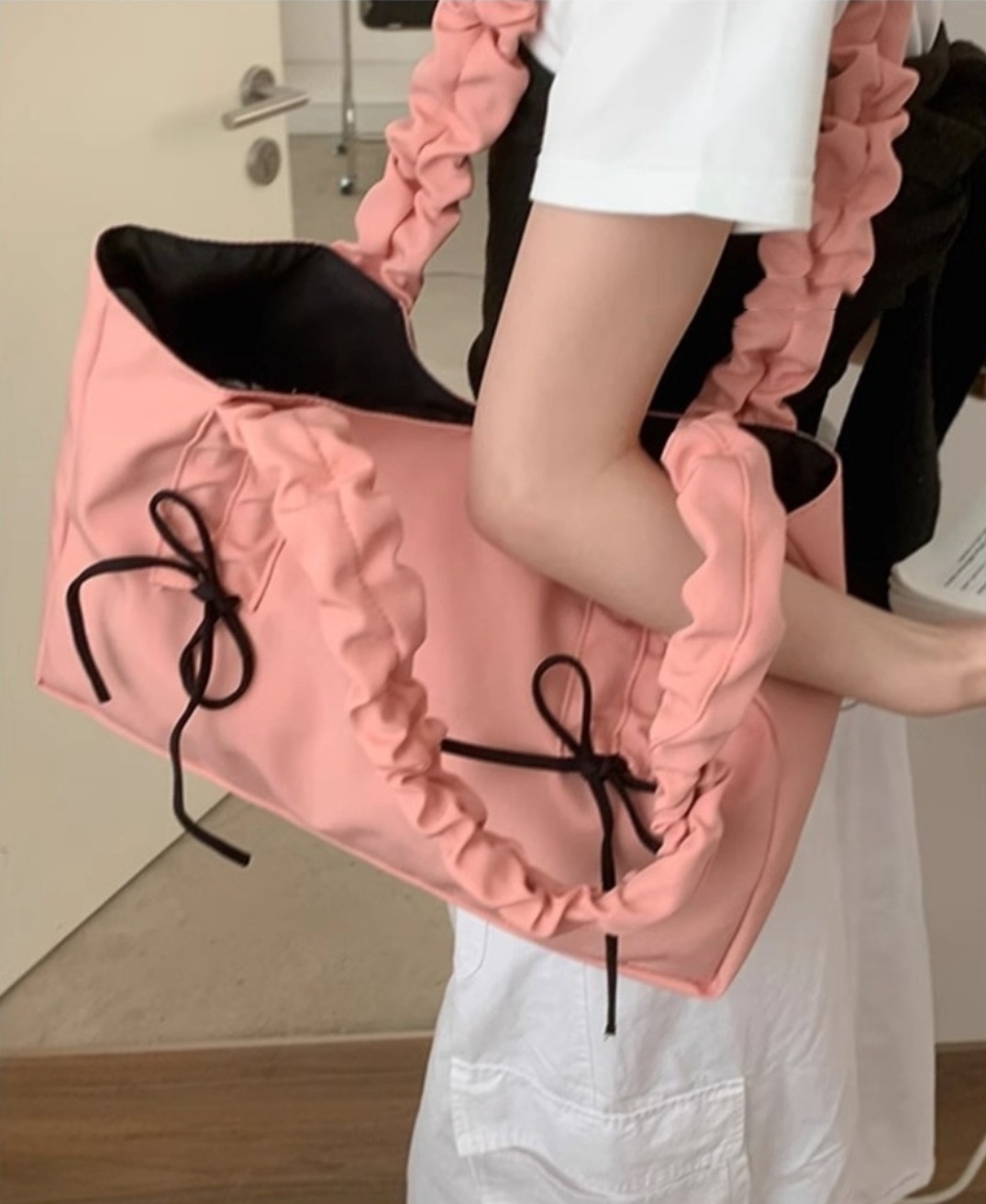 ドロストリボンフリルトートバッグ | 詳細画像2