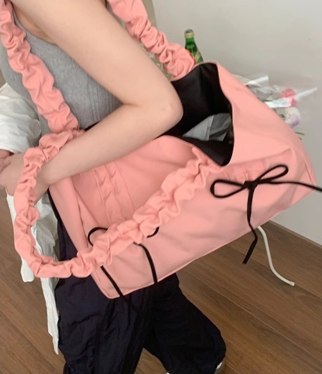 ドロストリボンフリルトートバッグ | 詳細画像7