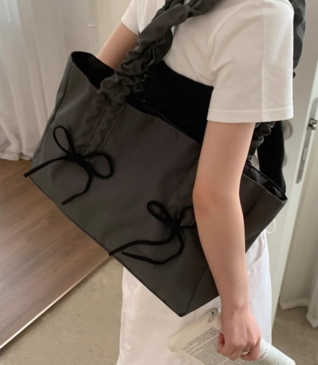 ドロストリボンフリルトートバッグ | 詳細画像13