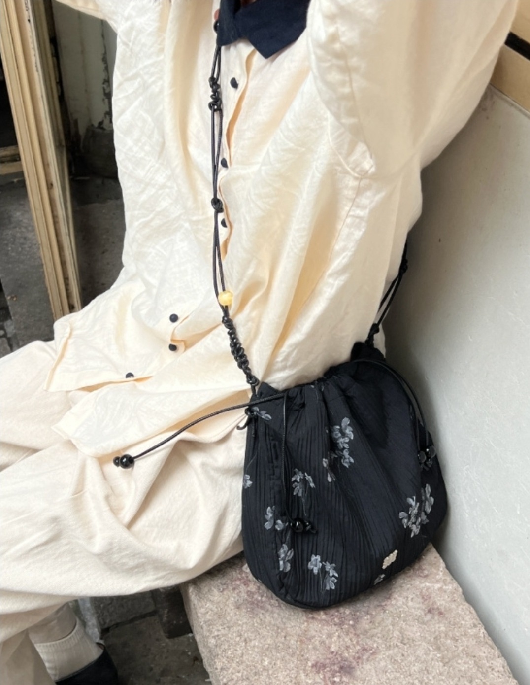 花柄ビーズドロストショルダーバッグ | 詳細画像9