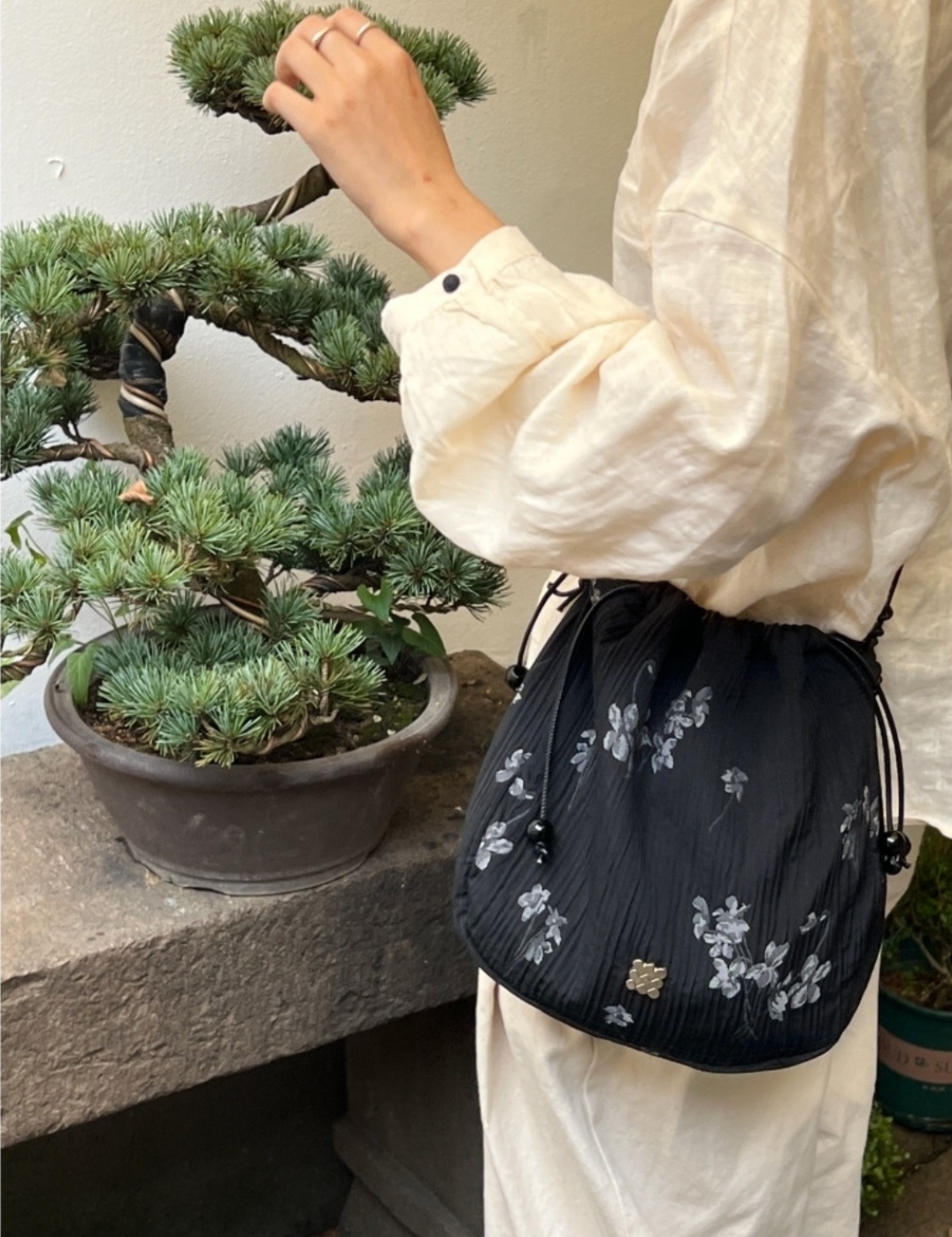 花柄ビーズドロストショルダーバッグ | 詳細画像14