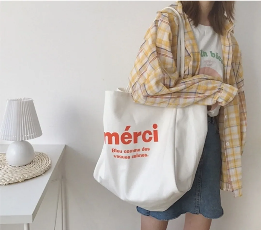 mérciロゴビッグトートバッグ | 詳細画像1