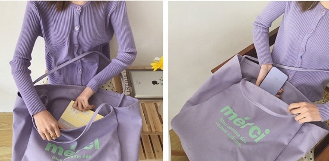 mérciロゴビッグトートバッグ | 詳細画像7