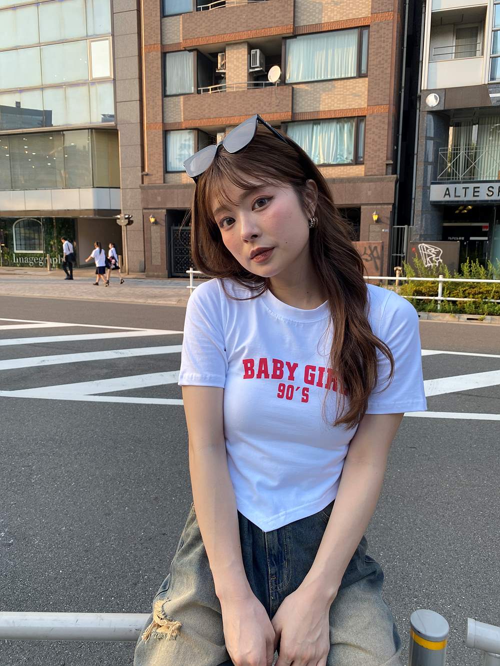 VカットレタリングクロップドTシャツ | 詳細画像8