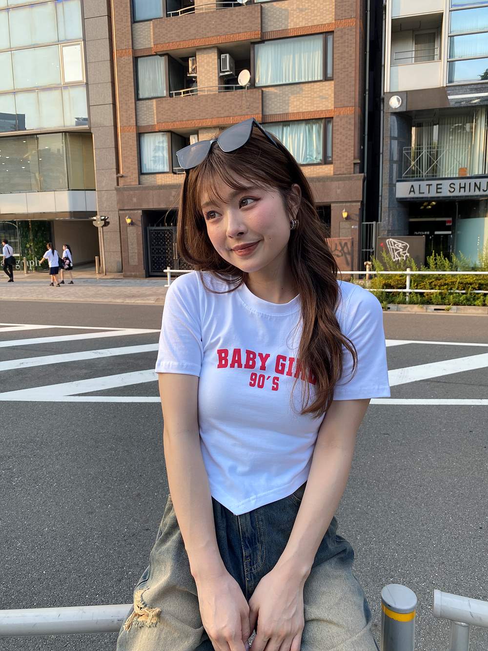 VカットレタリングクロップドTシャツ | 詳細画像14
