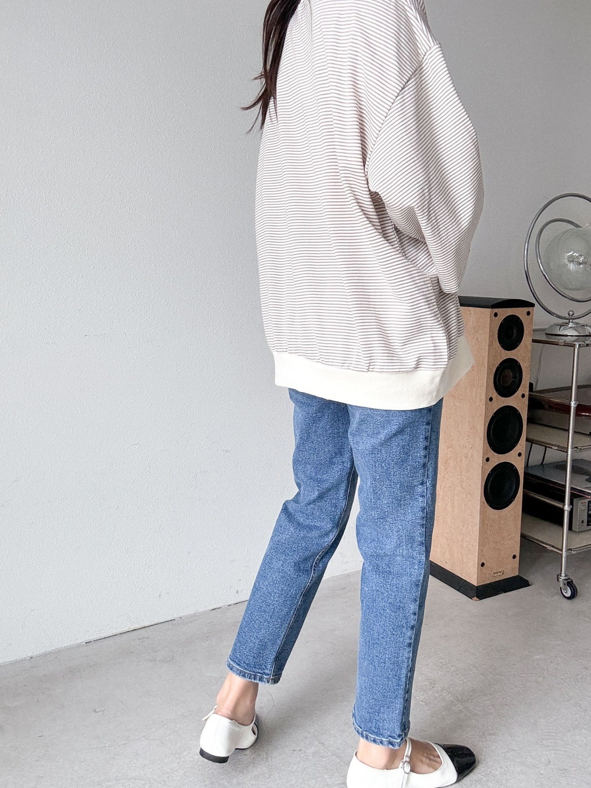 Vガゼットリブヘム7分袖Tシャツ | 詳細画像15