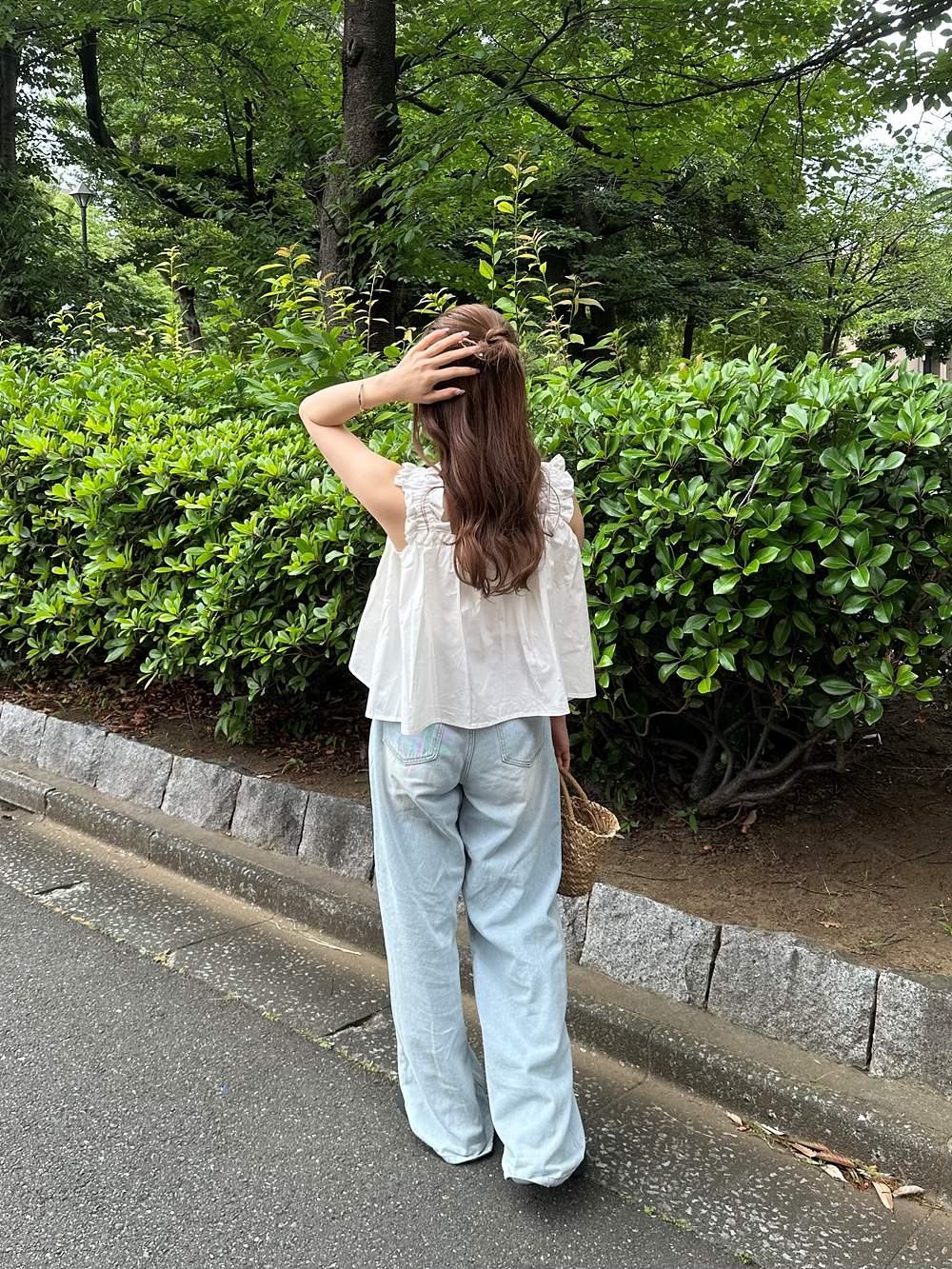 ライトブルーワイドデニムパンツ | 詳細画像5