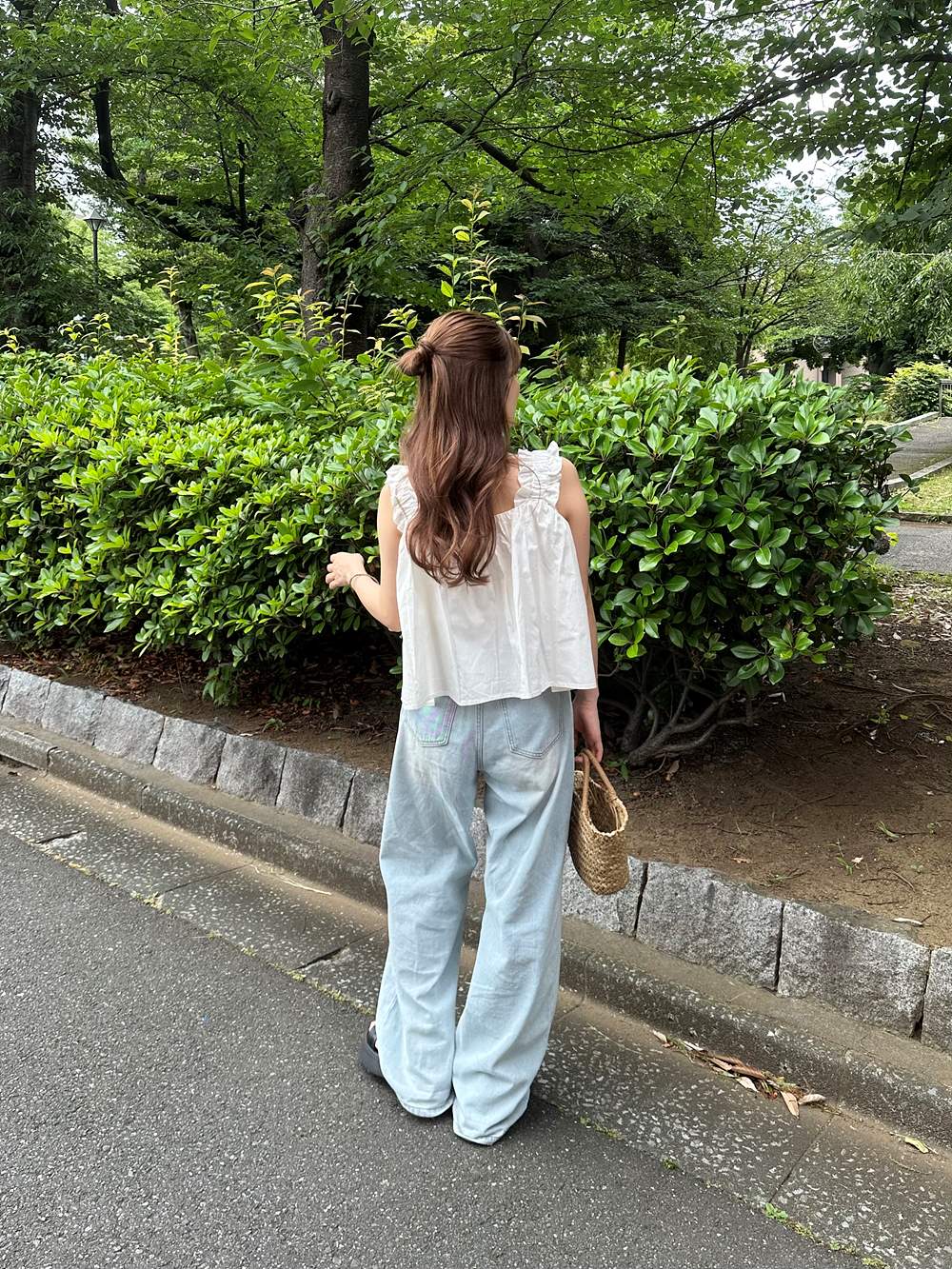 ライトブルーワイドデニムパンツ | 詳細画像17