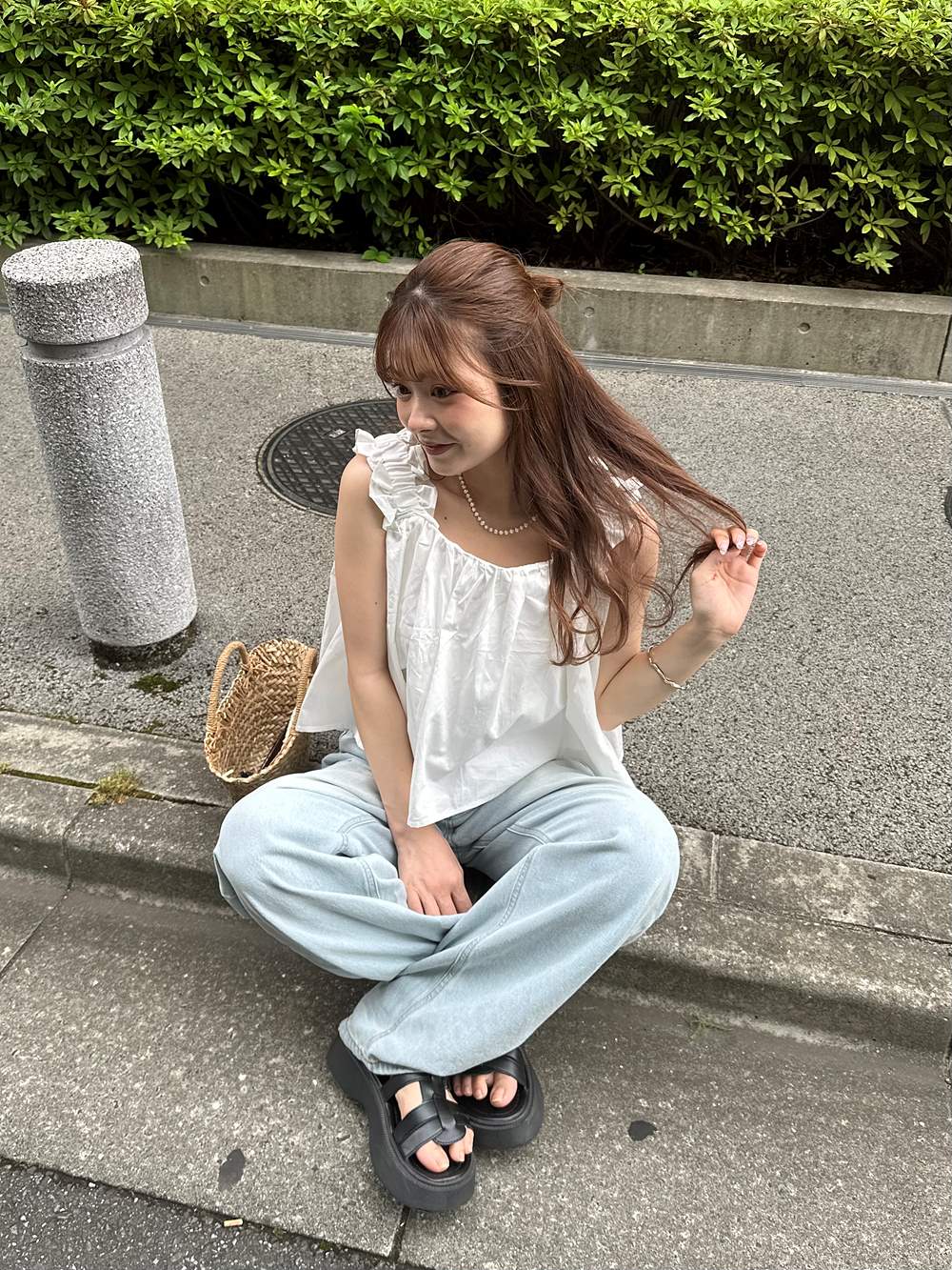 ライトブルーワイドデニムパンツ | 詳細画像19