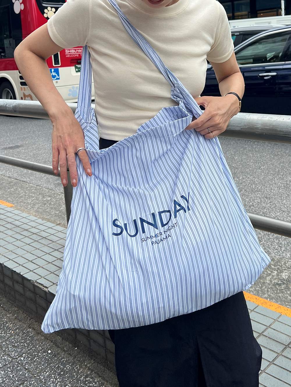SUNDAYロゴワンハンドルトートバッグ | 詳細画像6