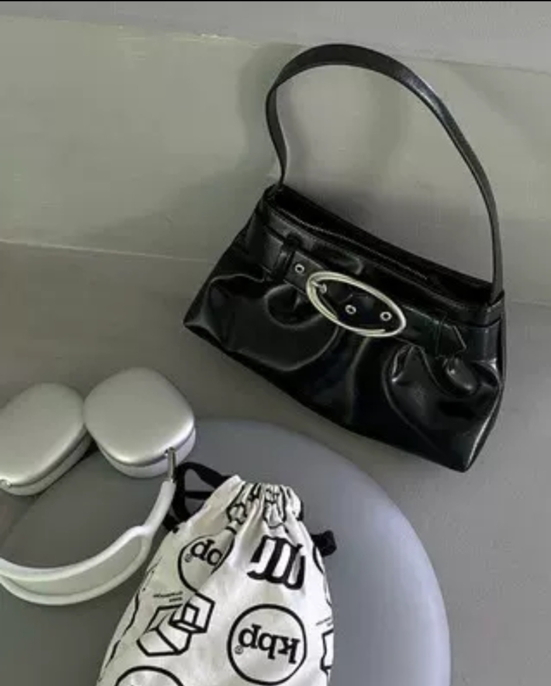 オーバルバックルベルト台形トートバッグ | 詳細画像3