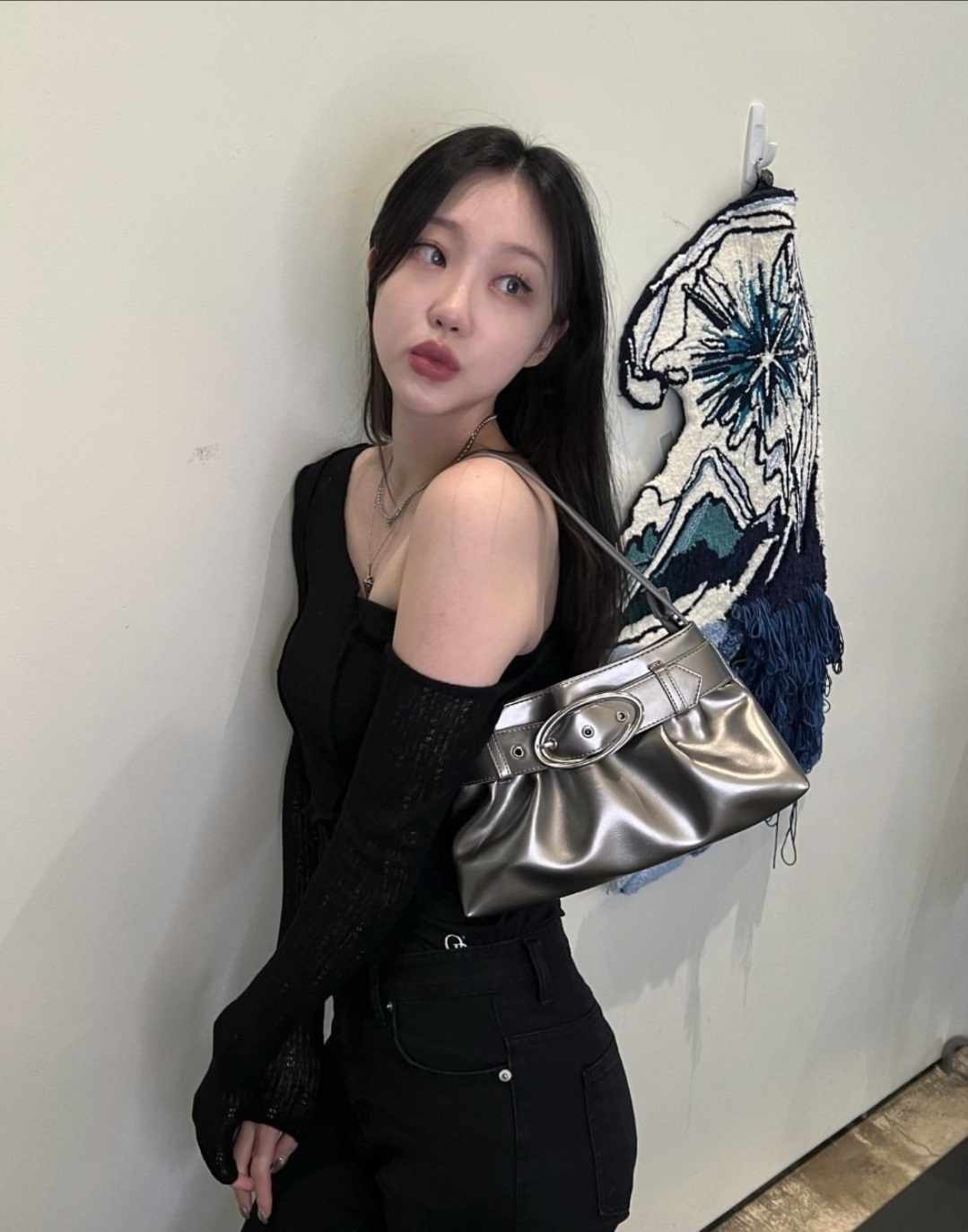 オーバルバックルベルト台形トートバッグ | 詳細画像4