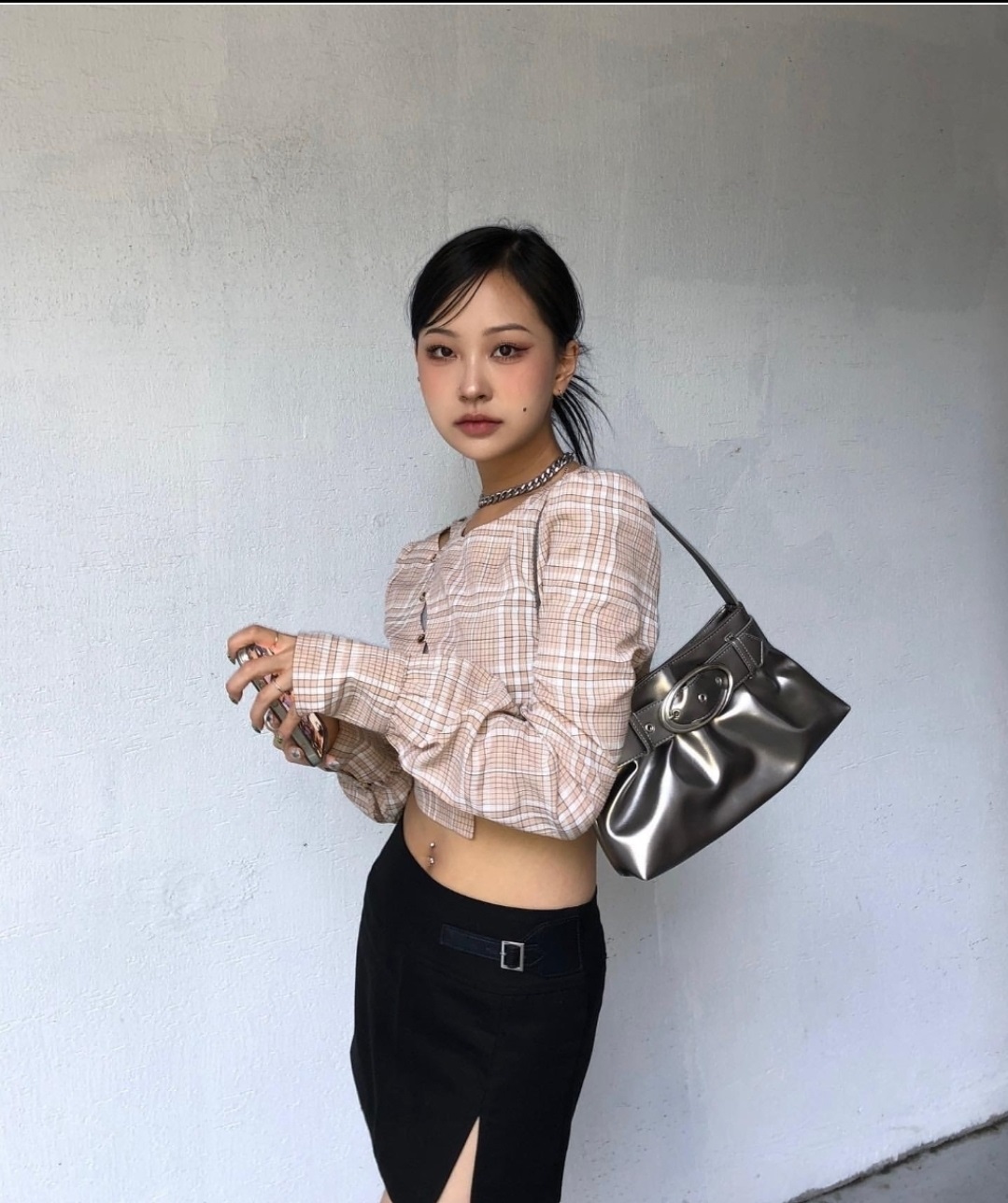 オーバルバックルベルト台形トートバッグ | 詳細画像8