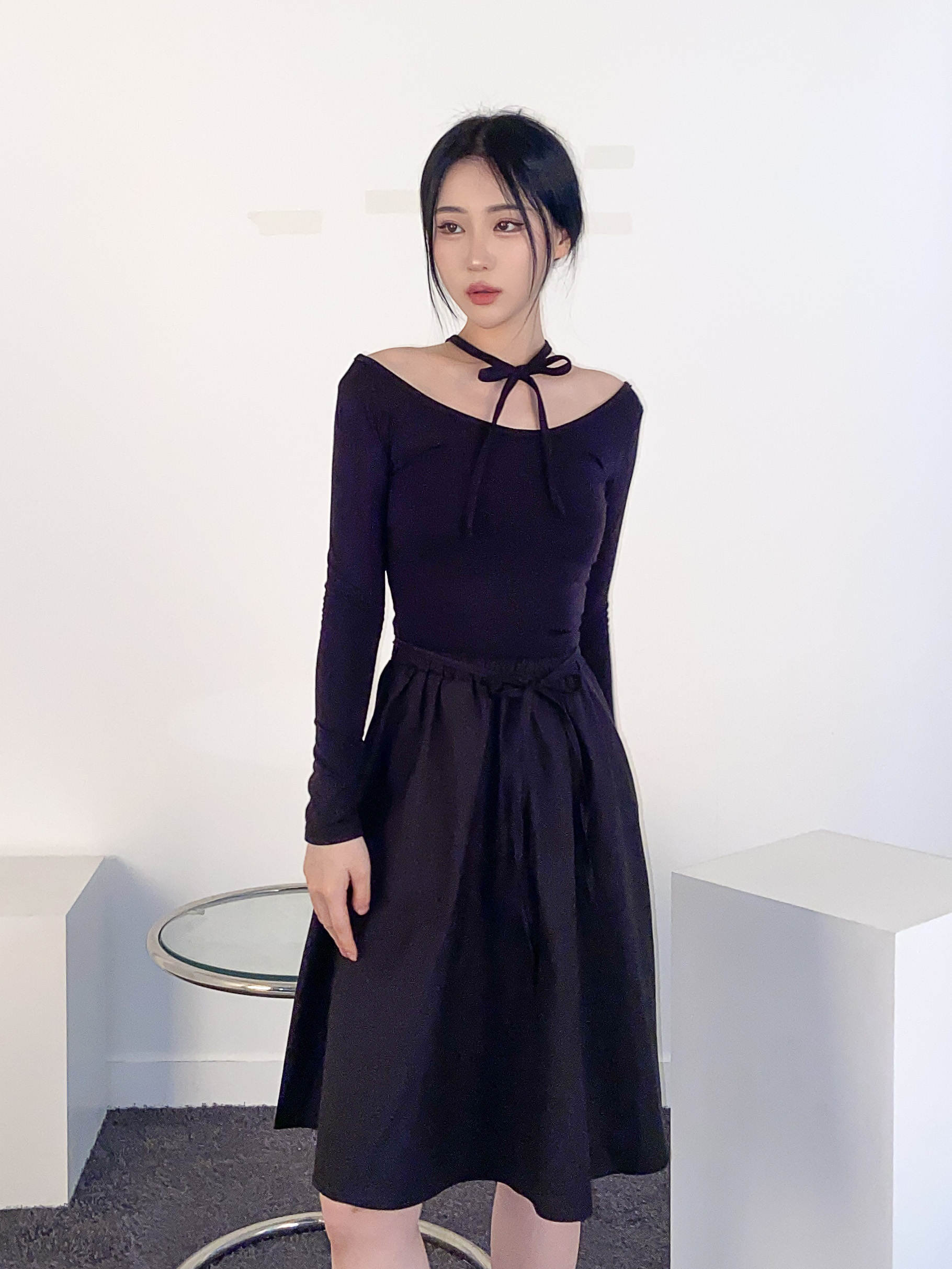 2WAYワイドネックホルタークロップドTシャツ | 詳細画像6