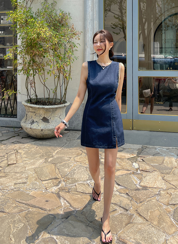 Z1975ミディデニムワンピース - ブルー | ZARA Japan / 日本