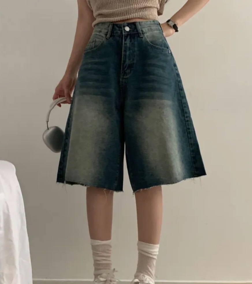 カットオフワイドハーフデニムパンツ | 詳細画像4