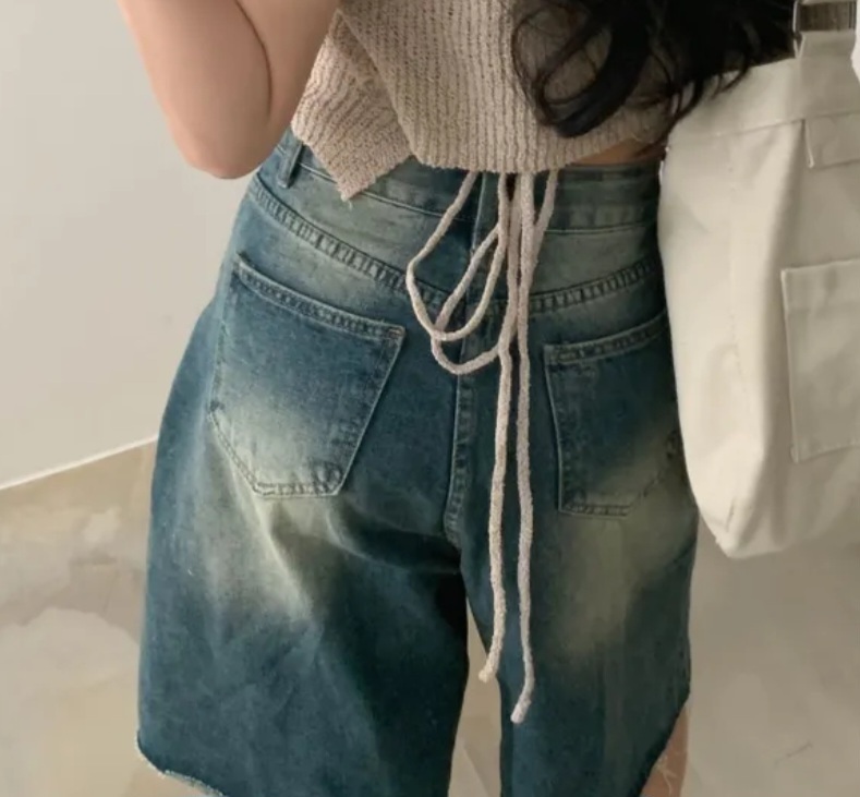 カットオフワイドハーフデニムパンツ | 詳細画像7