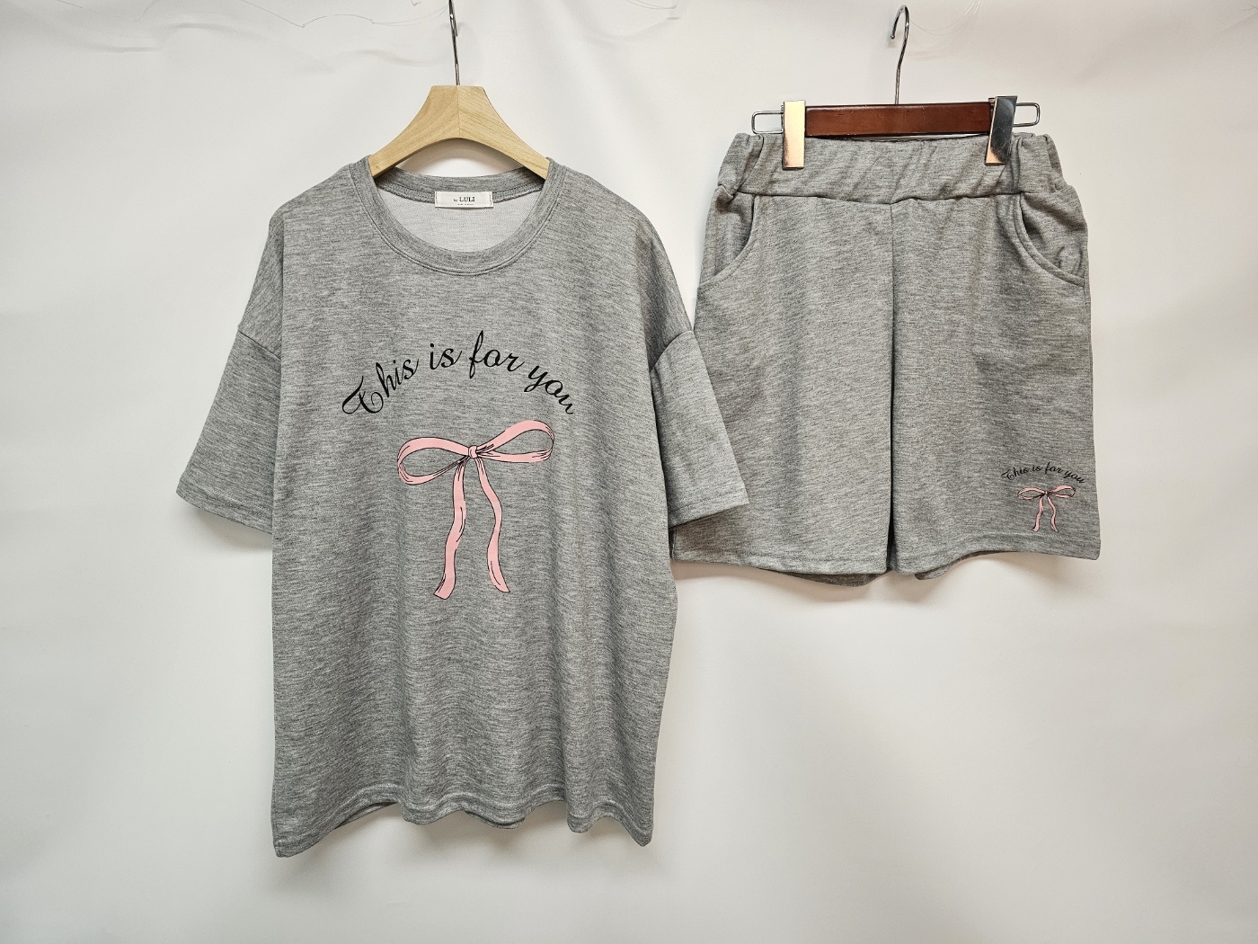 リボンレタリング半袖Tシャツ&ウエストゴムハーフパンツSET | 詳細画像10