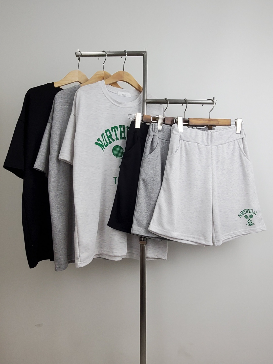 TENNISプリント半袖Tシャツ&ウエストゴムショートパンツSET | 詳細画像12
