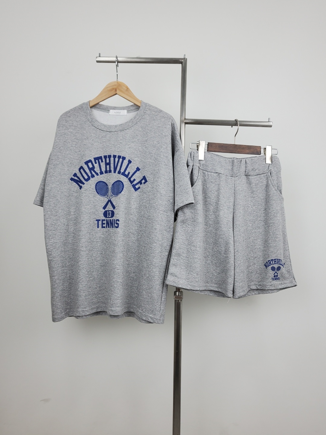 TENNISプリント半袖Tシャツ&ウエストゴムショートパンツSET | 詳細画像14