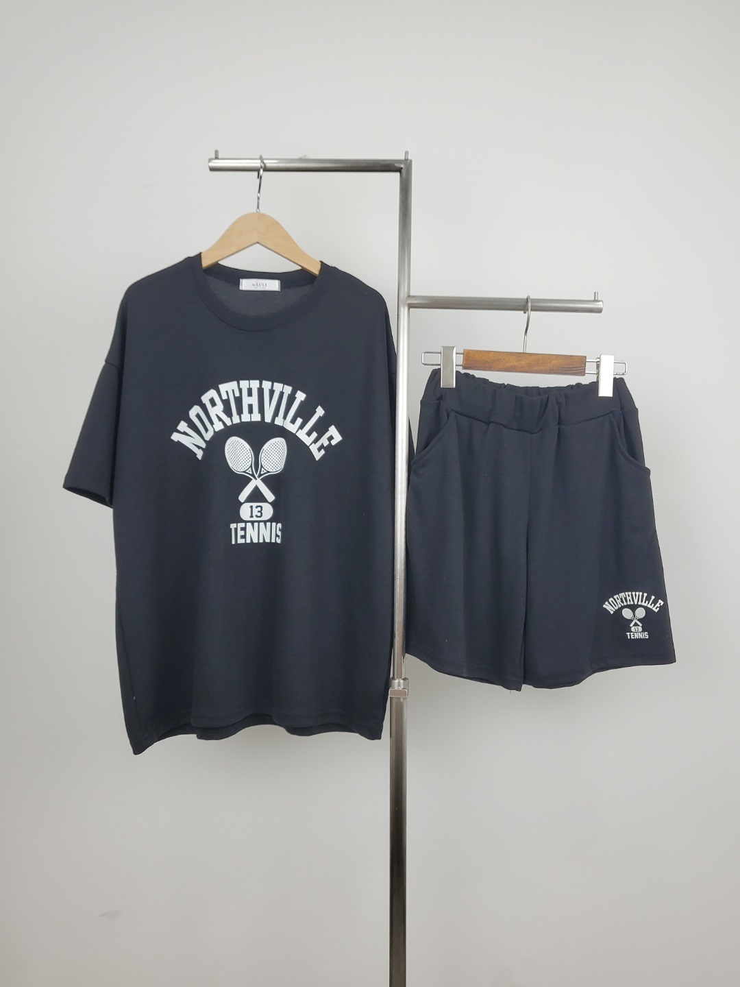 TENNISプリント半袖Tシャツ&ウエストゴムショートパンツSET | 詳細画像15