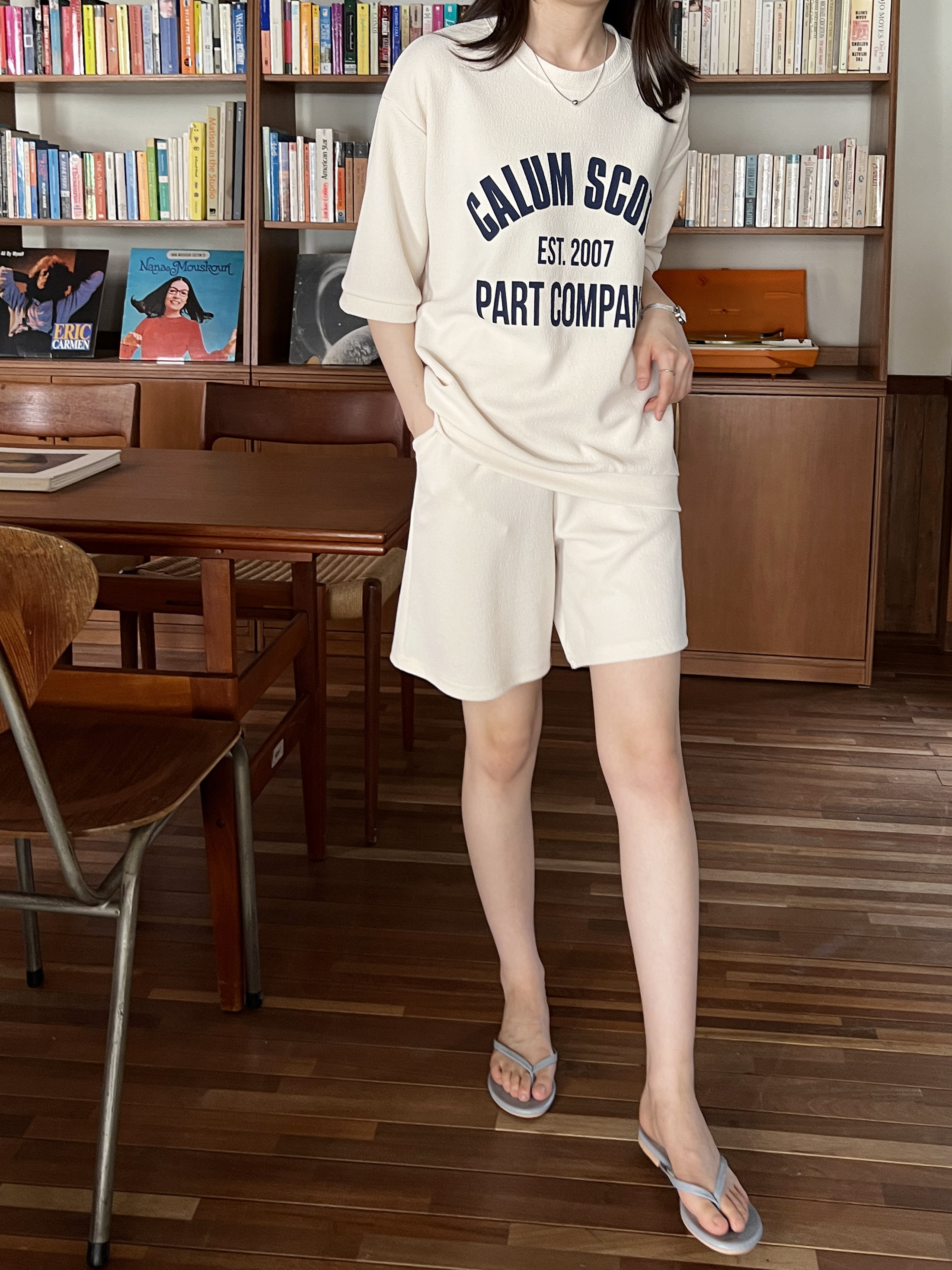 CALUM半袖スウェット&ウエストゴムハーフパンツSET | 詳細画像5