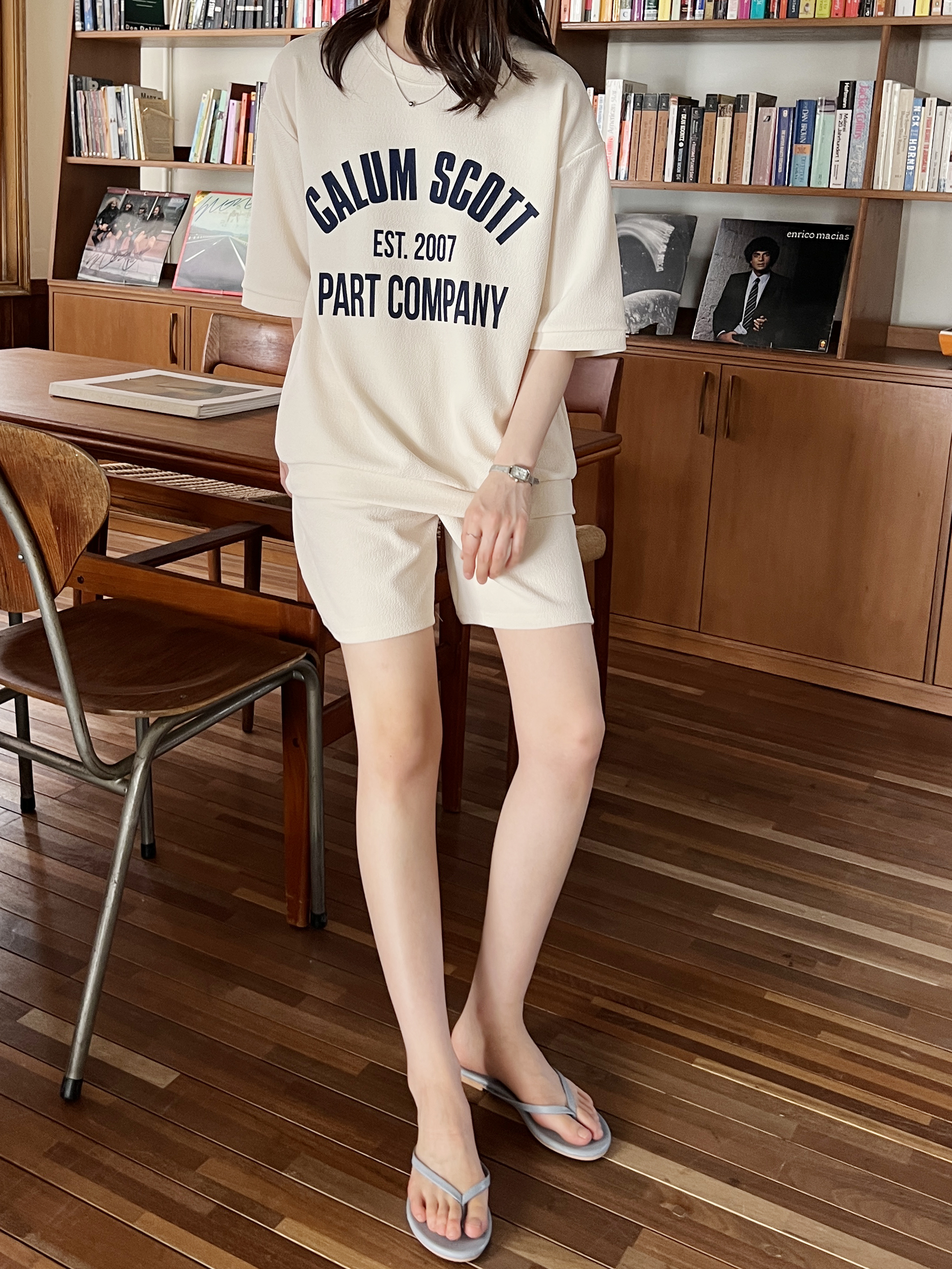 CALUM半袖スウェット&ウエストゴムハーフパンツSET | 詳細画像8